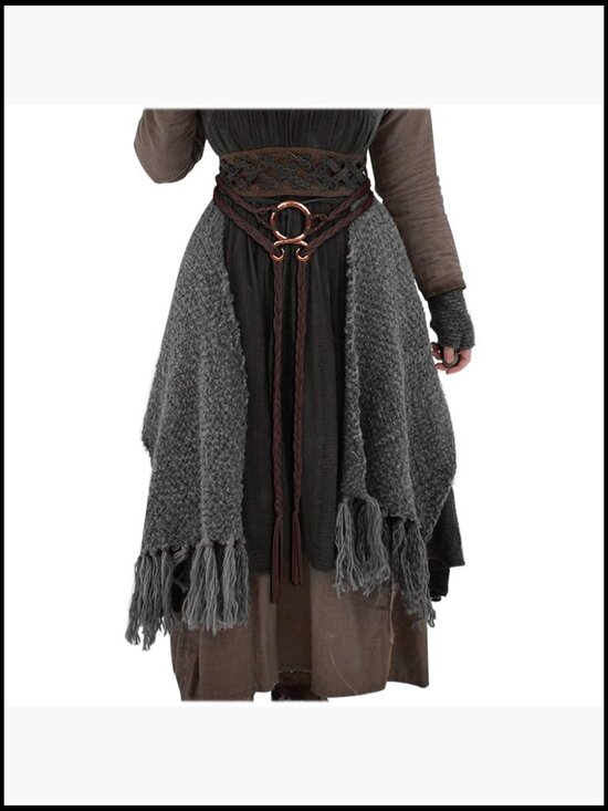 Polyester Medieval Viking Troll Cross Rope Belt with O-Ring